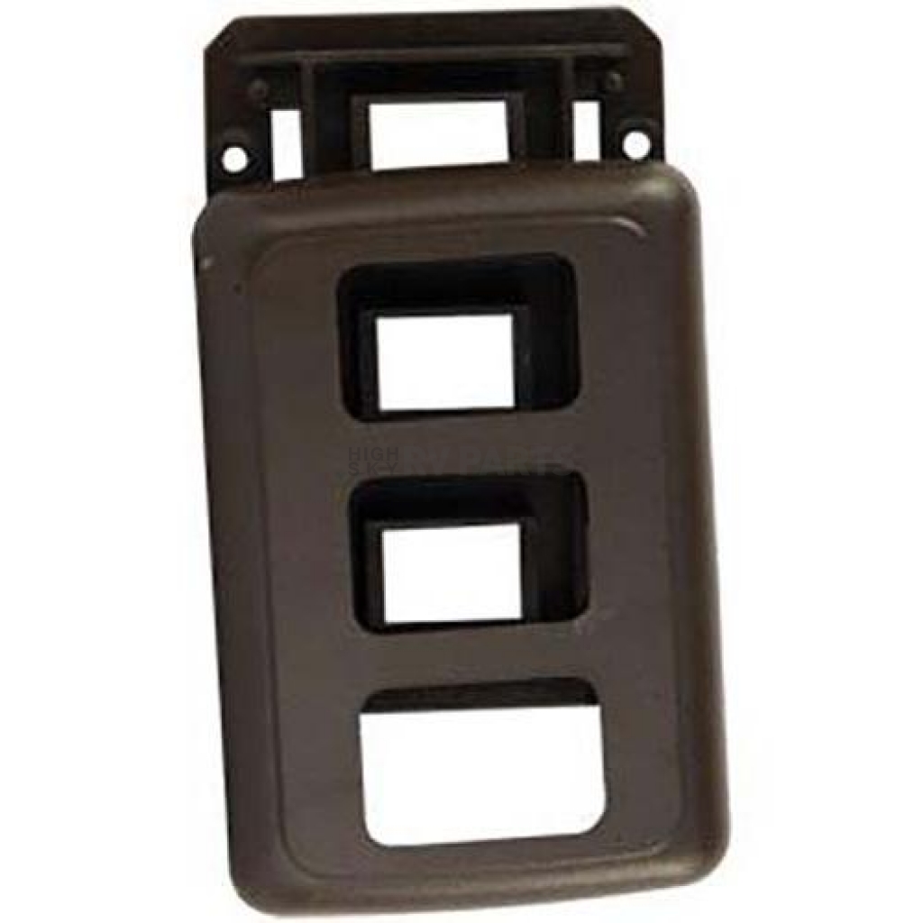 JR Products Triple Switch Base Plate - Black Marine Grade Switch Panel