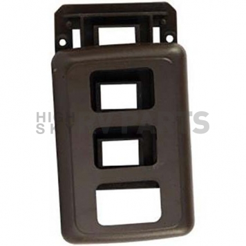 JR Products Triple Switch Plate Cover With Switch Base - Brown-1