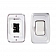 RV Designer Multi Purpose Contoured Wall Switch, SPST - White Single - S531