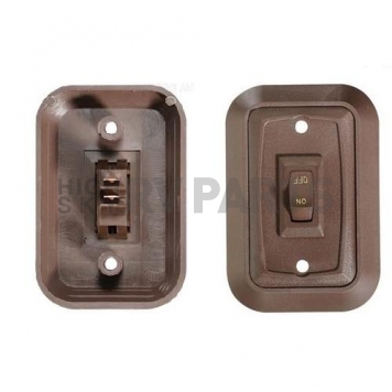 RV Designer Multi Purpose Switch - Countour On /Off SPST Brown - S651-2