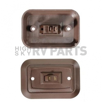RV Designer Multi Purpose Switch - Countour On /Off SPST Brown - S651-3
