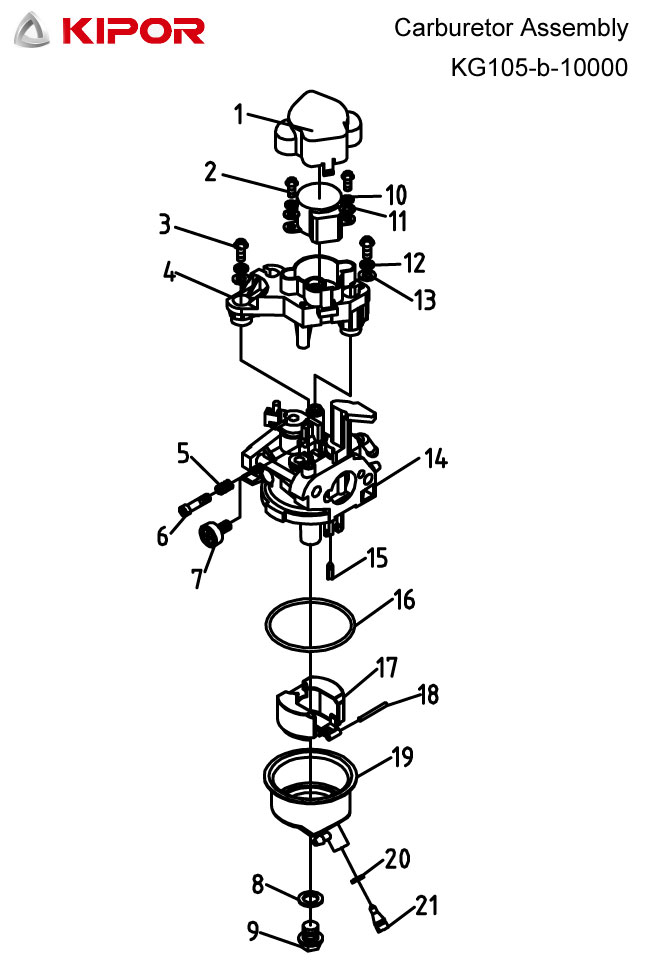 Kipor IG2000 Carburetor