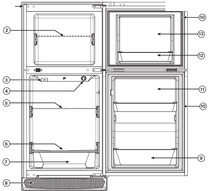 Furrion LLC Refrigerator Door Hinge CFCR10DCDTA030