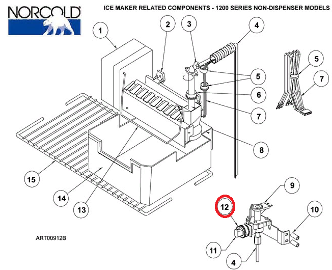 Norcold Ice Maker Fitting Nut 622846