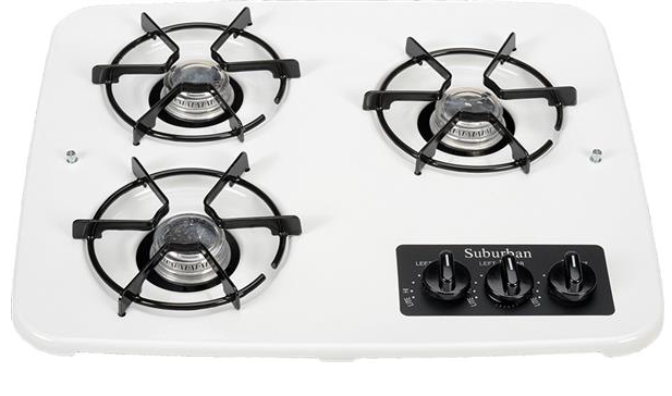 Suburban 3 burner deals cooktop