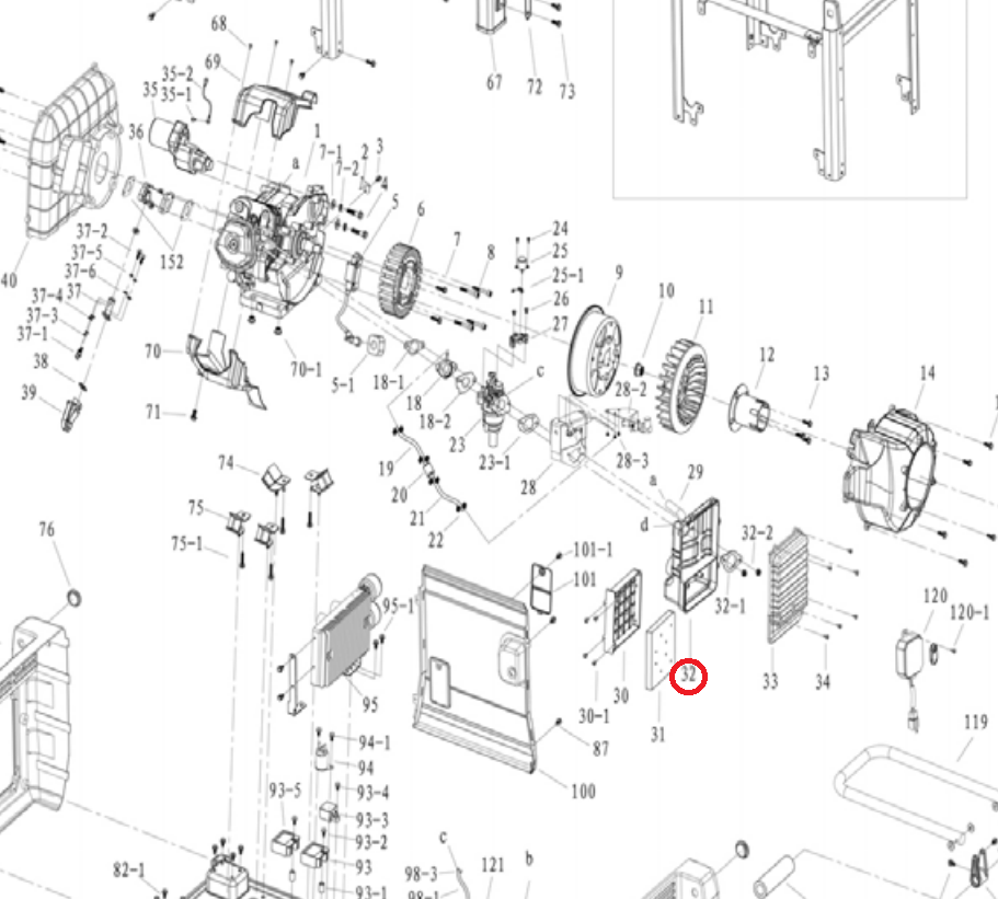 Power Generator Air Filter Housing 69460