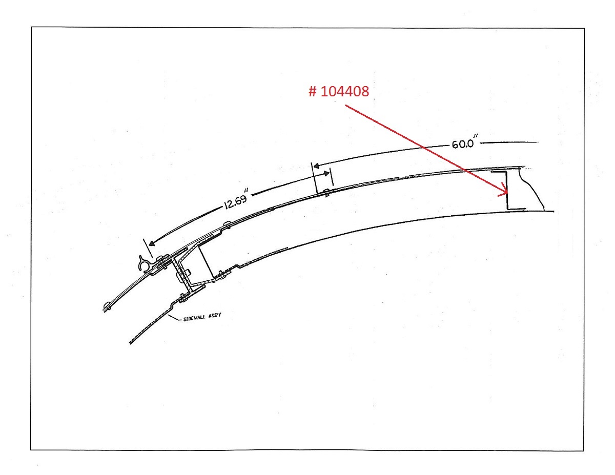 Airstream Z-Rib Roof Structural Channel 104408 | highskyrvparts.com