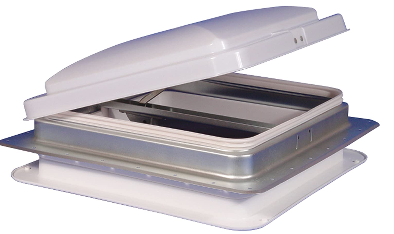 Heng's White Roof Vent Trim Ring With Radius Corners - 6 Inch Vertical Leg For 14x14 Openings