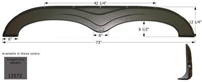 Single Axle Fender Skirt For Triple E Regency Class C Motorhomes - FS2342